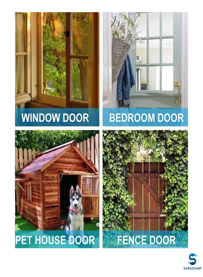 SHREESAMP Set of 6 Black Spring Loaded Automatic Door Latch Locks with 37mm Length, Window, Door, Durable ABS Button, Ideal for Secure and Convenient Door Closure Solutions - Image 3